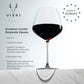 Viski Reserve Inez Crystal Burgundy Glasses 4Pk