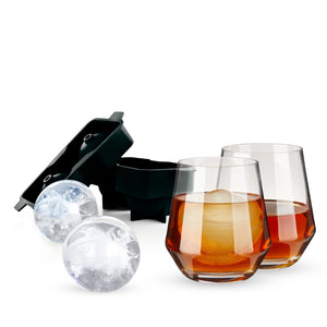 True Whiskey Glass & Ice Sphere Set