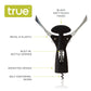 True Twisted Grip Heavy Corkscrew Black