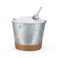 True Jute Wrapped Galvanized Ice Bucket by Twine