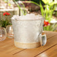 True Jute Wrapped Galvanized Ice Bucket by Twine
