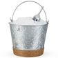 True Jute Wrapped Galvanized Ice Bucket by Twine