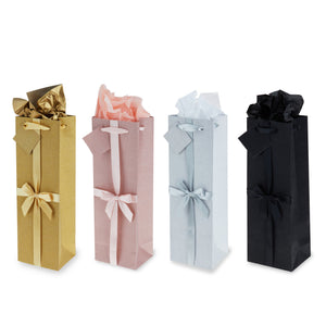 Assorted No Mess Glitter Bow Wine Bag