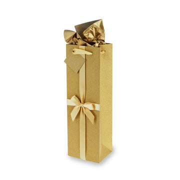 Assorted No Mess Glitter Bow Wine Bag