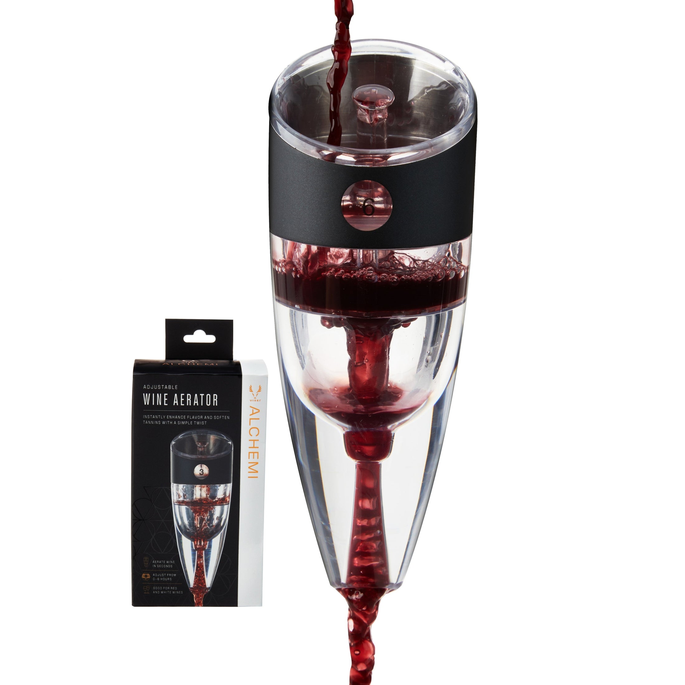 Alchemi Adjustable Aerating Wine Pourer - Thumbnail 2