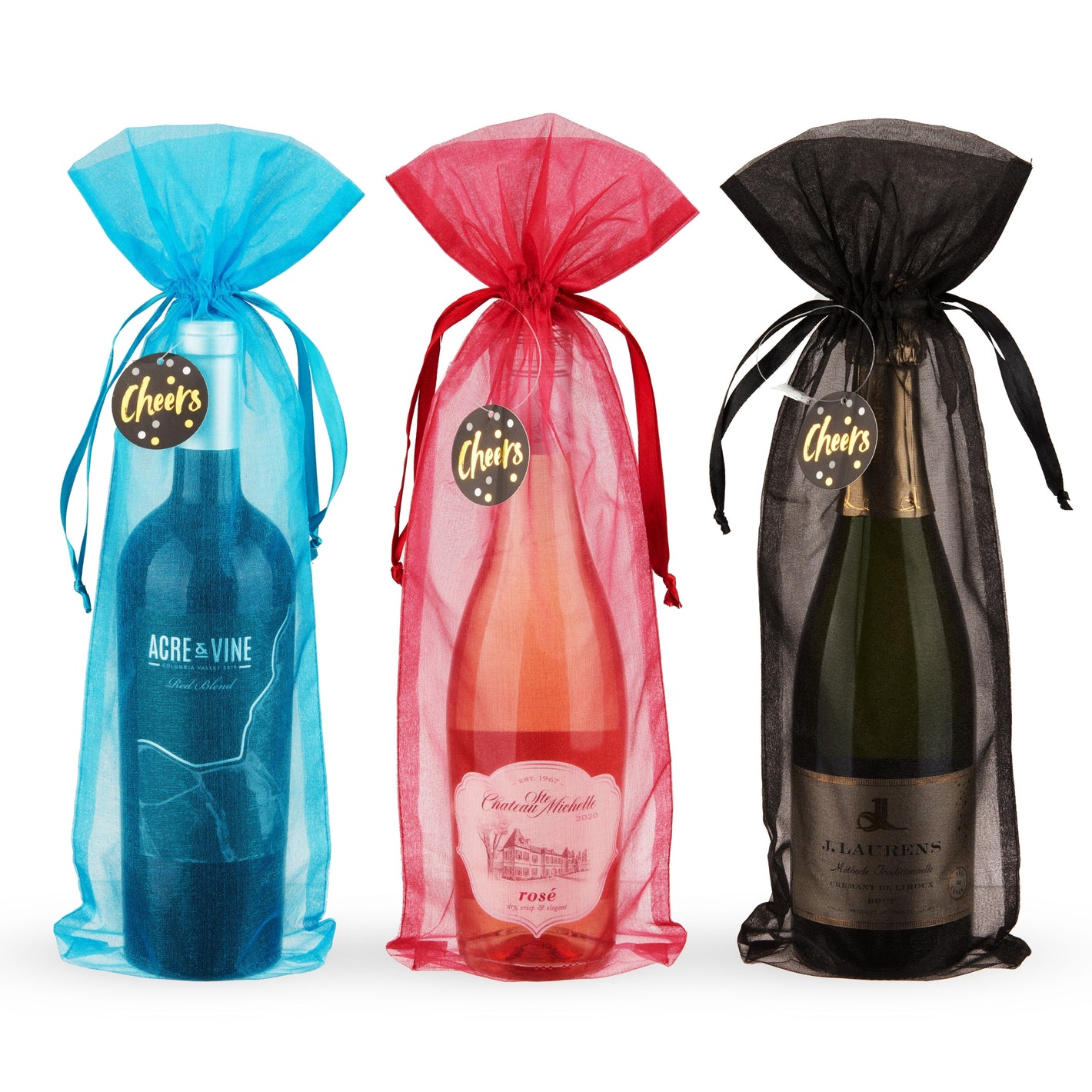 Assorted Sheer Organza Single Bottle Wine