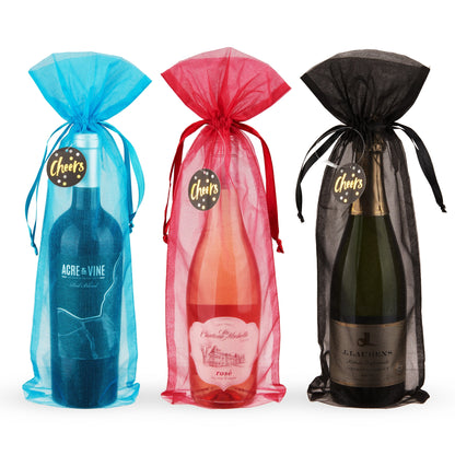 Assorted Sheer Organza Single Bottle Wine