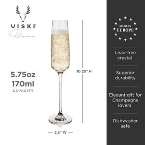Viski Reserve Julien Crystal Champagne Flute 2Pk