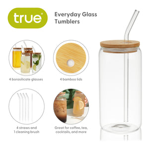 True Everyday Glass Tumblers 4Pk