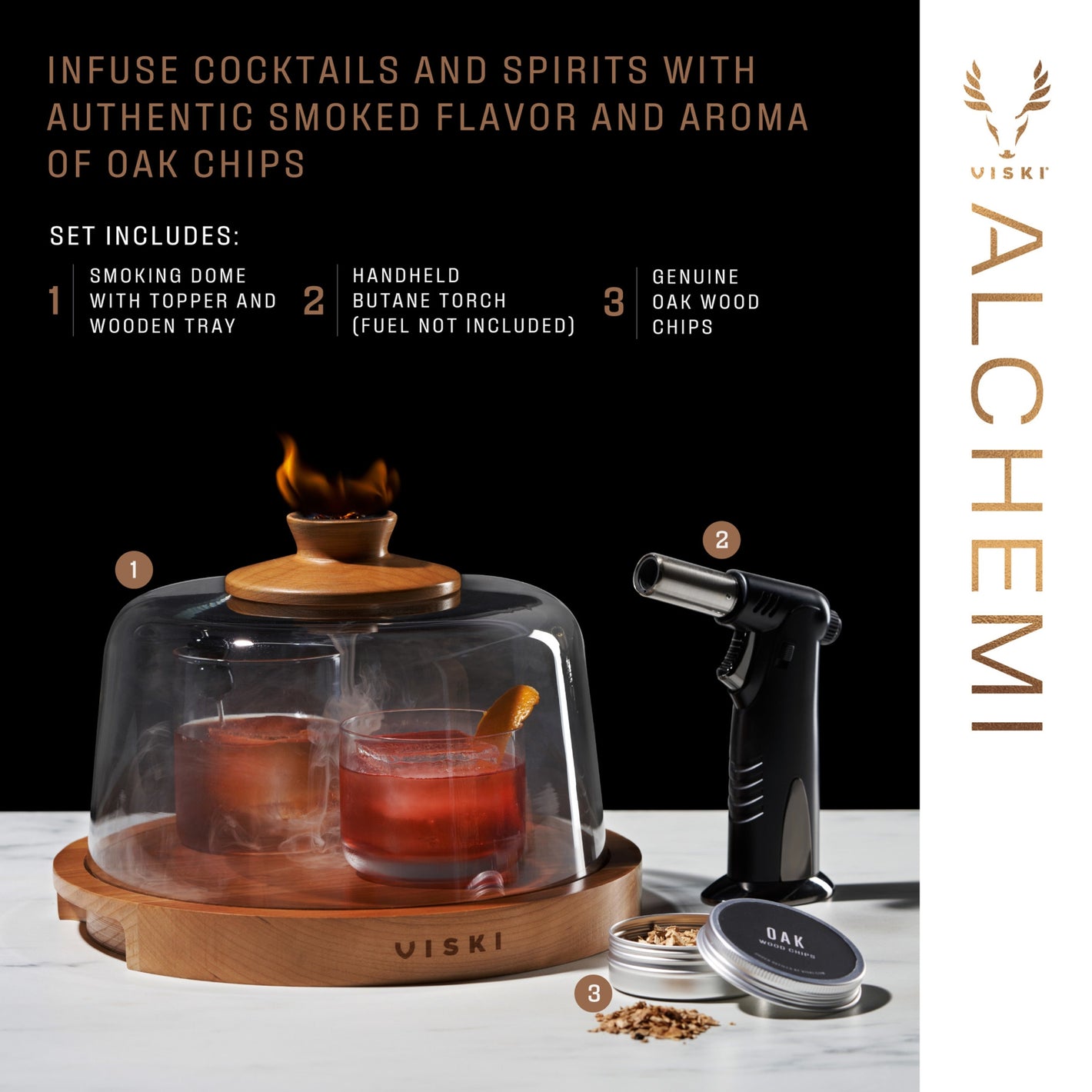 Alchemi Cocktail Smoking Dome Viski