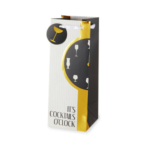 Cocktails Oclock Liquor Bottle Bag