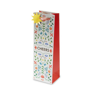 Cheers Floral Wine Bag