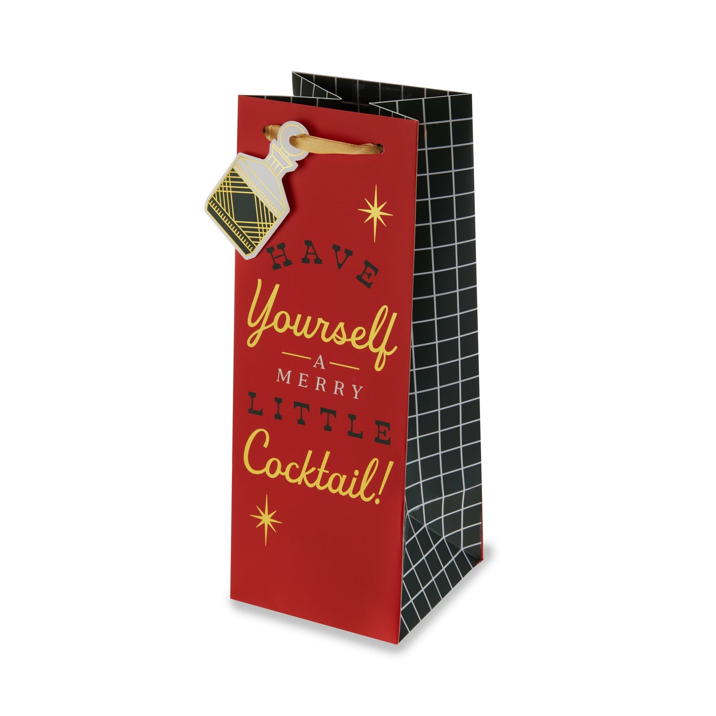 Merry Little Cocktail Liquor Gift Bag