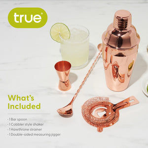 True Copper Barware Set