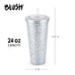 Glam Silver Double Walled Glitter Tumbler by Blush