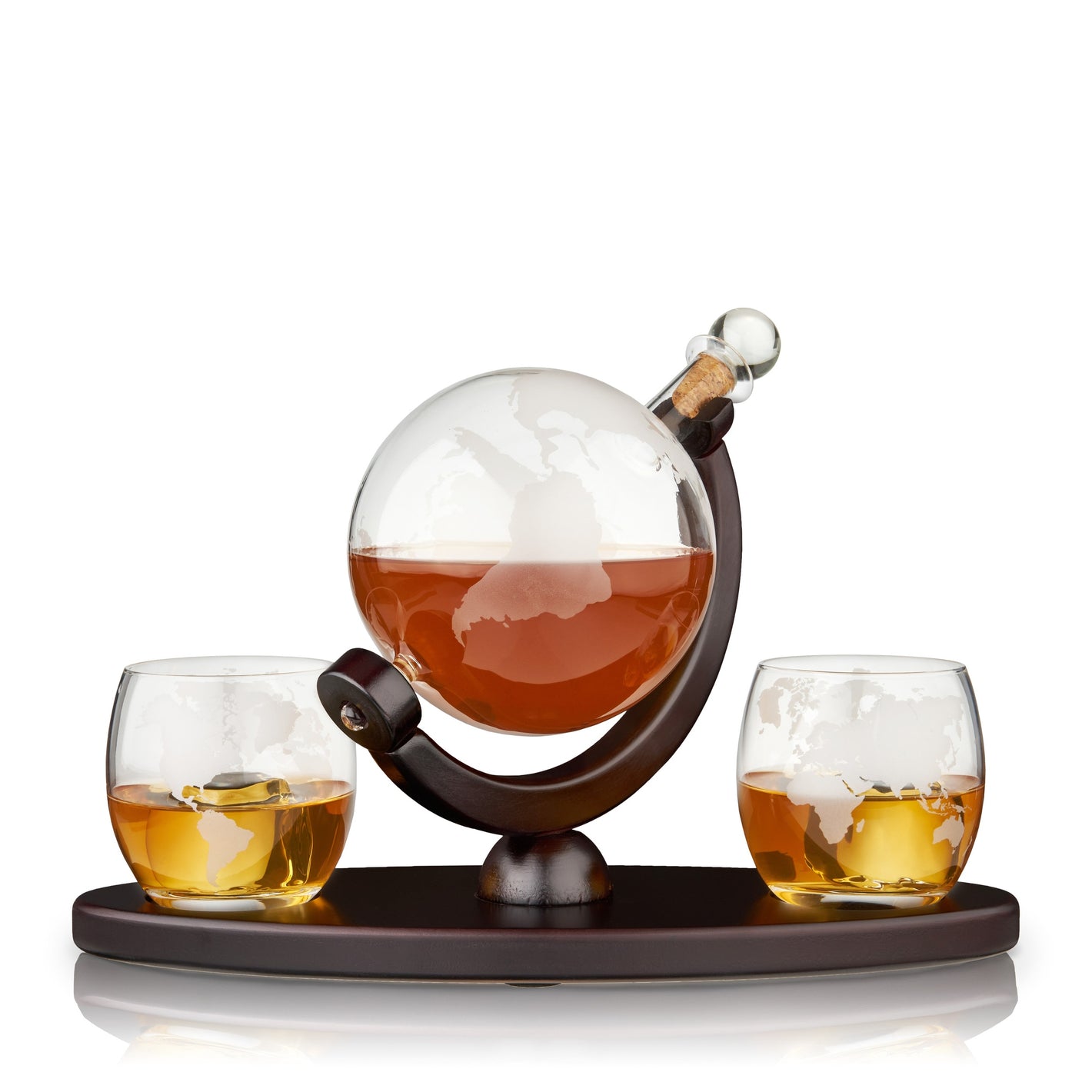 Viski Globe Decanter & Whiskey Tumblers