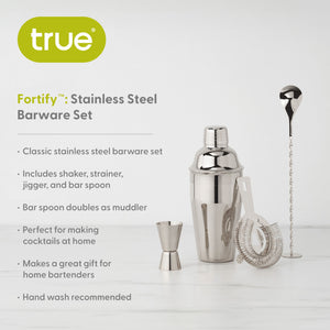 True Stainless Steel Barware Set