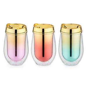 Metallic Ombre Stemless Wine Tumbler