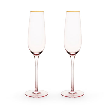Twine Rose Crystal Champagne Flute