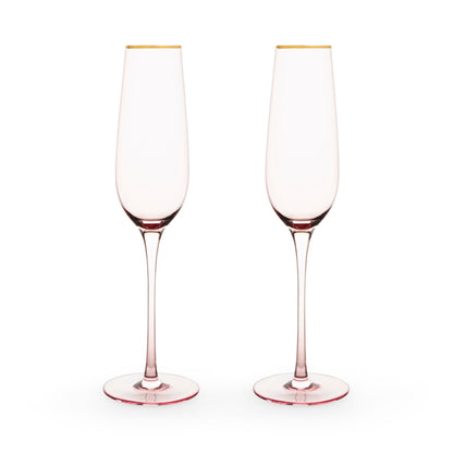 Twine Rose Crystal Champagne Flute