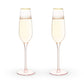 Twine Rose Crystal Champagne Flute