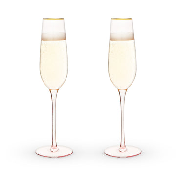 Twine Rose Crystal Champagne Flute