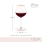 Twine Rose Crystal Red Wine Glass 2pk