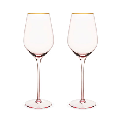 Twine Rose Crystal White Wine Glass