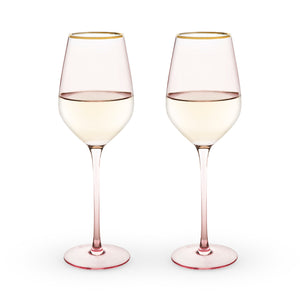 Twine Rose Crystal White Wine Glass