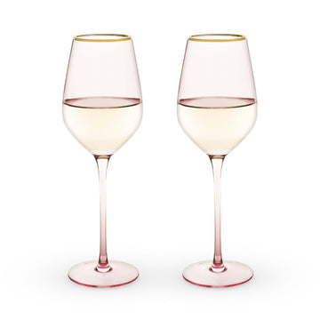 Twine Rose Crystal White Wine Glass