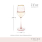 Twine Rose Crystal White Wine Glass
