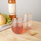 Twine Rose Crystal Stemless Wine Glass