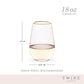 Twine Rose Crystal Stemless Wine Glass