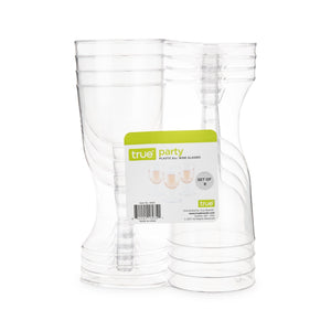 True Party Plastic Wine Glasses 8pk