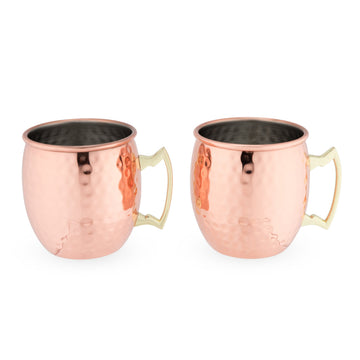 True Moscow Mule Hammered Copper Cocktail Mugs