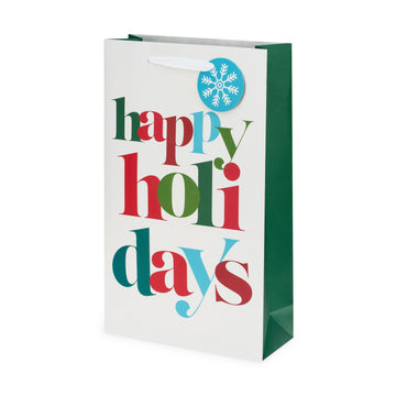Happy Holidays 2 Btl Gift Bag