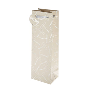 Foil Corkscrew Wine Gift Bag