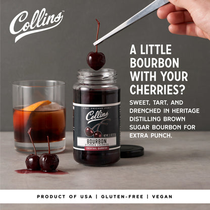 Collins Bourbon Stemmed Cherries 11oz