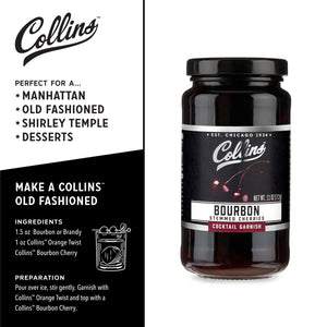 Collins Bourbon Stemmed Cherries 11oz