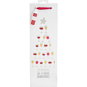 Dreaming of a Wine Christmas Sng Bottle Wine Bag