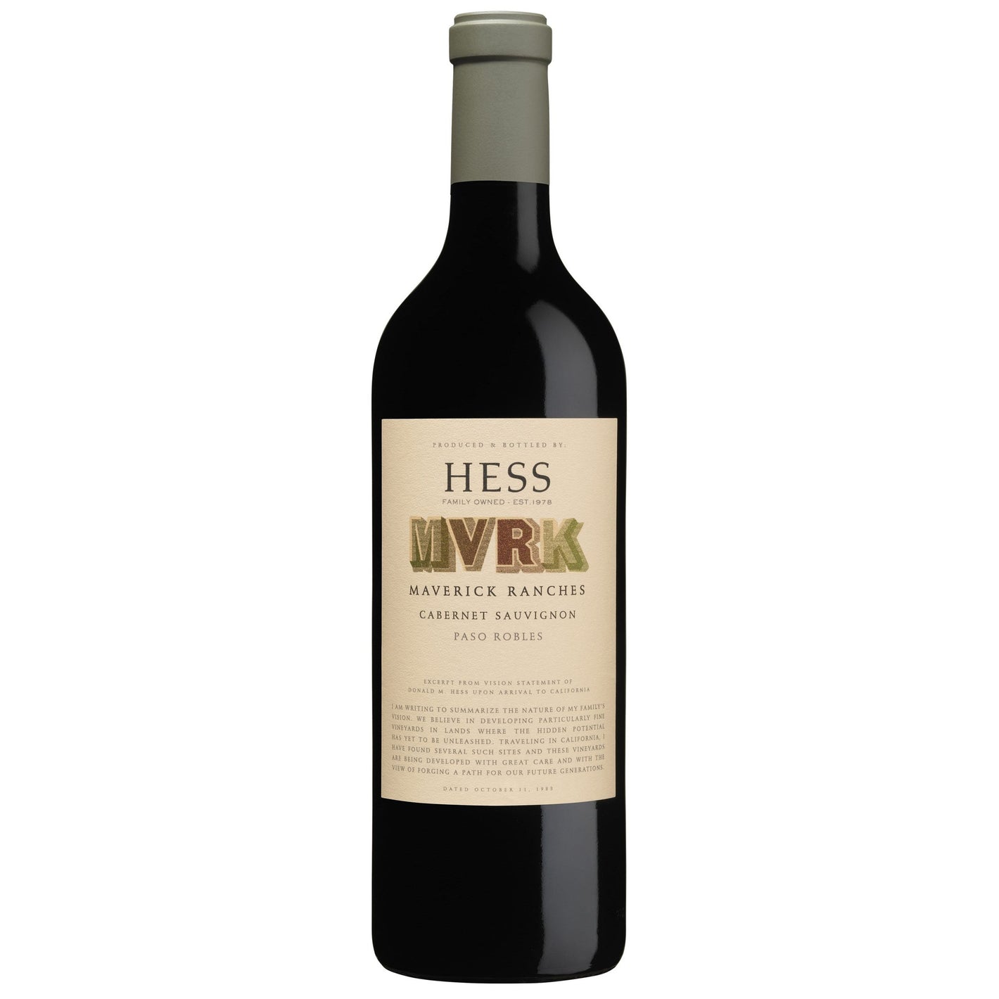Hess Maverick MVRK Ranches Paso Robles Cabernet