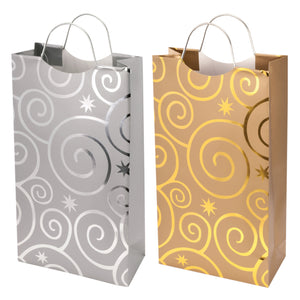 True Flashing Bulbs Metal Handle 2Bt Gift Bag