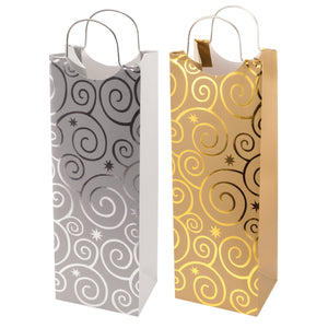 True Flashing Bulbs Metal Handle Wine Gift Bag