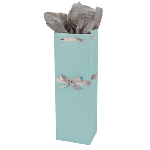 True Twine Elegant Blue/Silver Wine Gift Bag