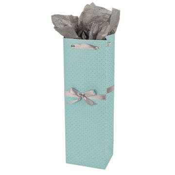 True Twine Elegant Blue/Silver Wine Gift Bag