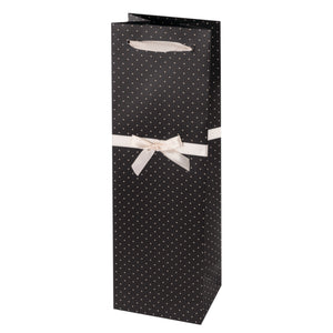 True Elegant Black and White Wine Gift Bag