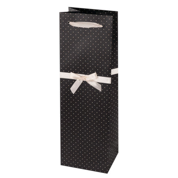 True Elegant Black and White Wine Gift Bag