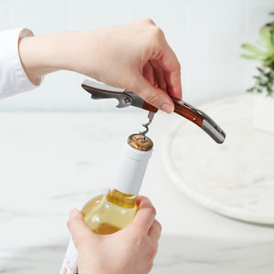 True Wooden Curved Waiters Corkscrew