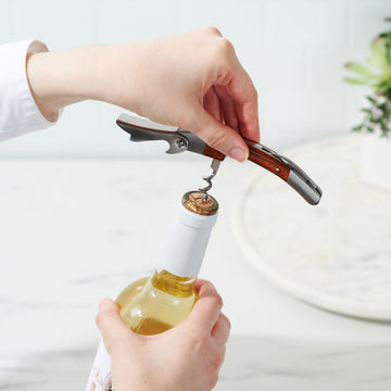 True Wooden Curved Waiters Corkscrew