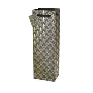 Art Deco Singe Bottle Gift Bags